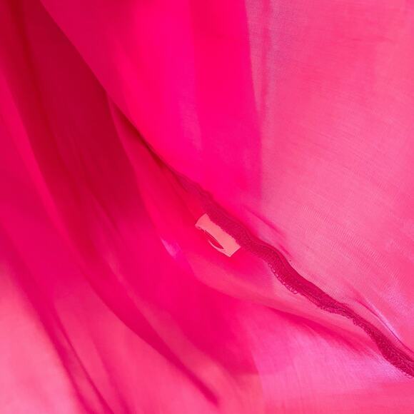 by Anthropologie Pink Shiny Silky Shirt Long Sleeve Blouse Iridescent - Picture 7 of 7